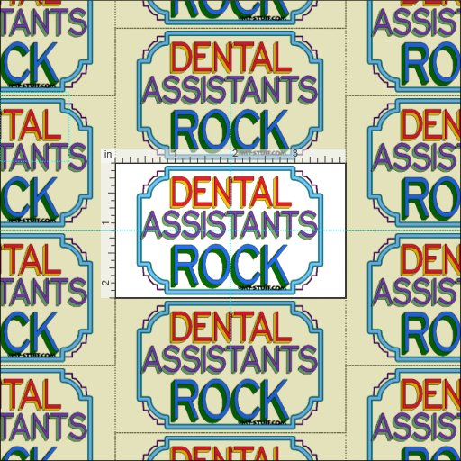 Dental Assistants Rock Fabric