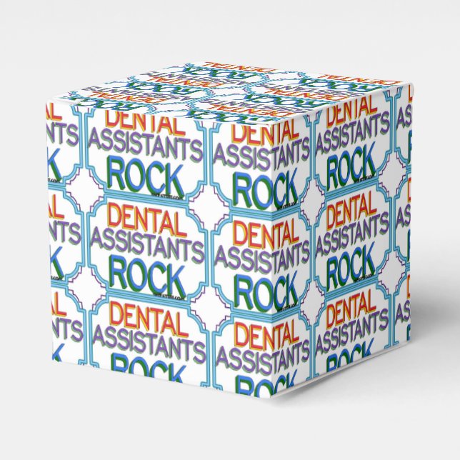 Dental Assistants Rock Favor Boxes (Front Side)