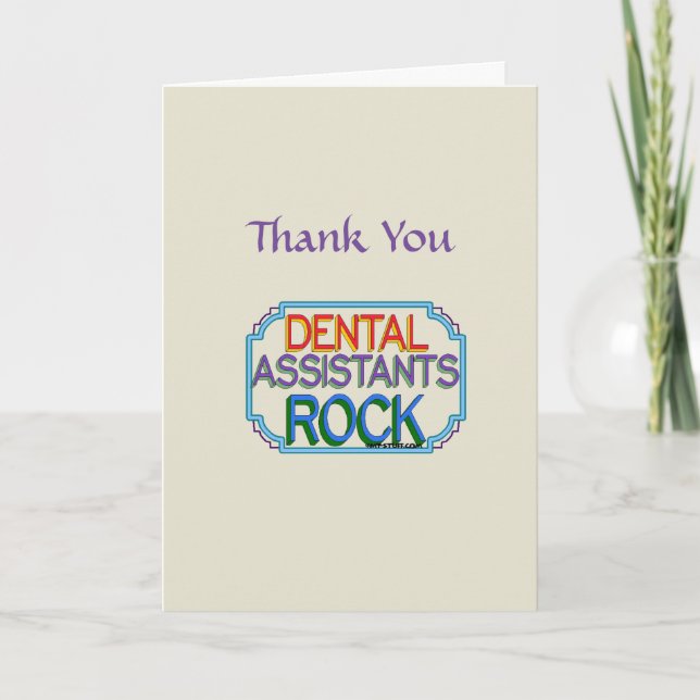 Dental Assistants Rock Thank You (Front)