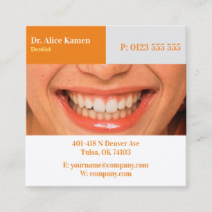 Dental Beautiful smile Square Business Card