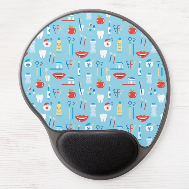 Dental Blue Pattern Gel Mouse Pad (Front)