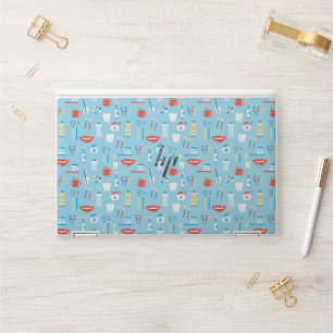 Dental Blue Pattern HP Laptop Skin