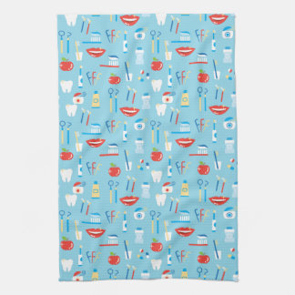 Dental Blue Pattern Kitchen Towel