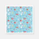Dental Blue Pattern Napkins