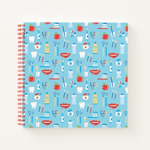 Dental Blue Pattern Notebook