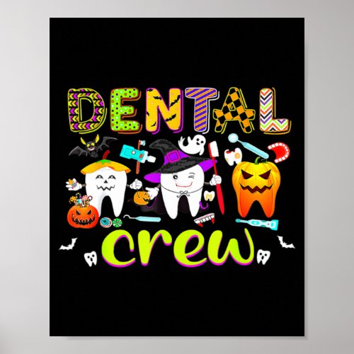 Dental Boo Crew Halloween Fun Dentist Assistant  Poster