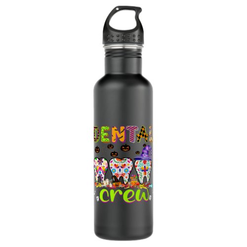 Dental Boo Crew Halloween Funny Dentist Assistant Stainless Steel Water Bottle