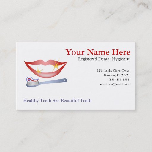 Customizable Dental Business Card