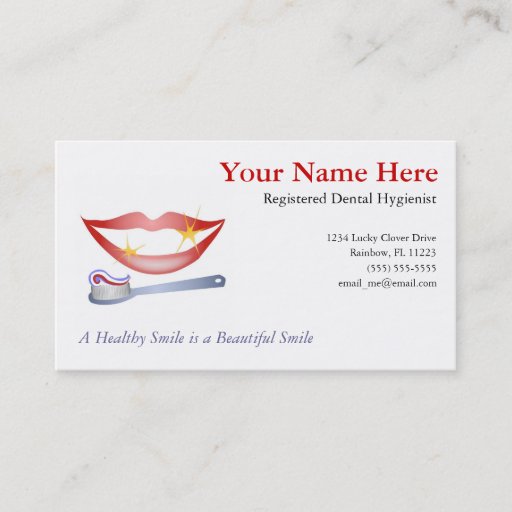 Customizable Dental Business Card