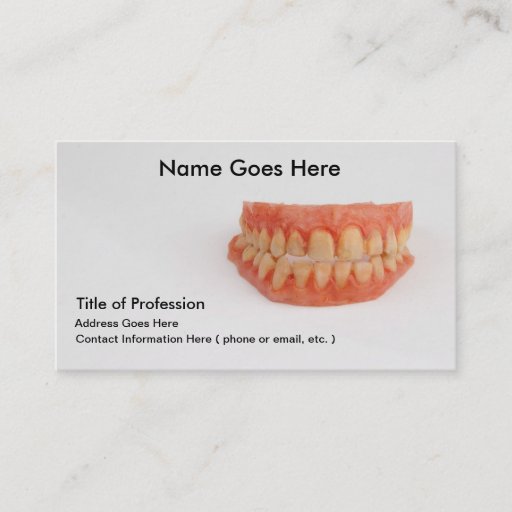 Customizable Dental Business Card