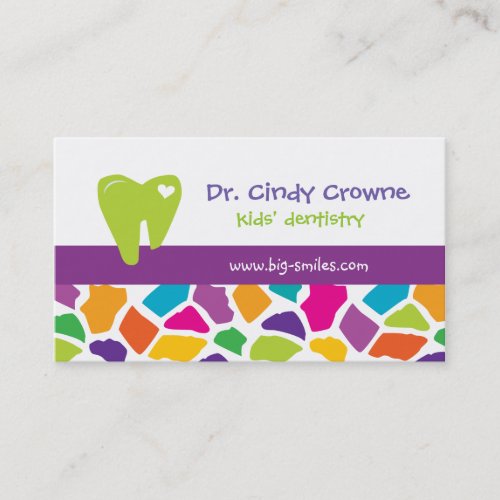 Dental Business Card Cute Giraffe Kids