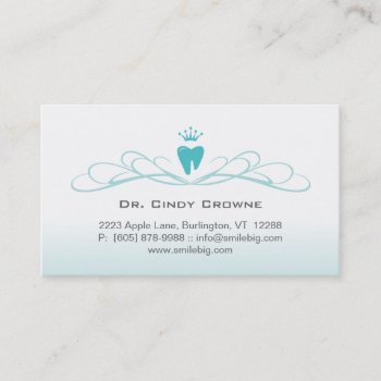 Dental Business Card Swirl Tooth Logo Blue by DentalBusinessCards at Zazzle