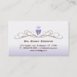 Dental Business Card Swirl Tooth Logo Purple Brown at Zazzle