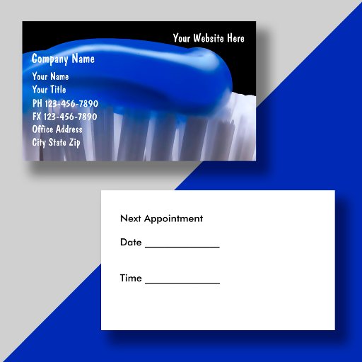 Customizable Dental Business Cards