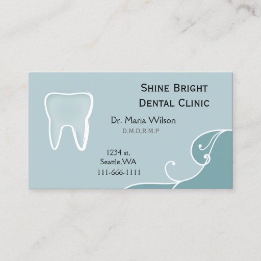 Customizable Dental businesscards with appointment card business card