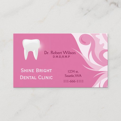 Customizable Dental businesscards with appointment card business card