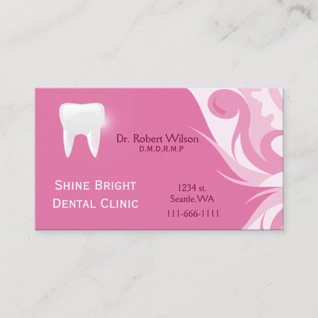 Dental businesscards with appointment card (Front)