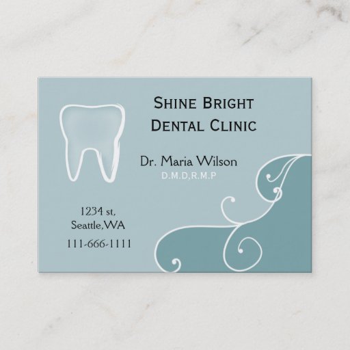 Customizable Dental businesscards with appointment card business card templates