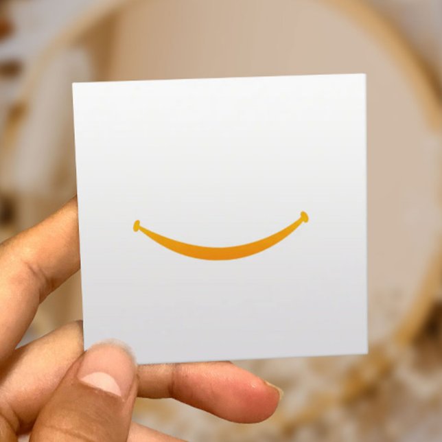 Dental Care Big Smile Minimalist Dentist Square Business Card (Creator Uploaded)