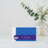 Dental Care Blue Bubble Business Card (Standing Front)