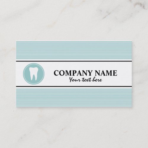 Dental care business card template with tooth logo