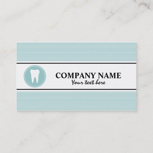 Customizable Dental care business card template with tooth logo