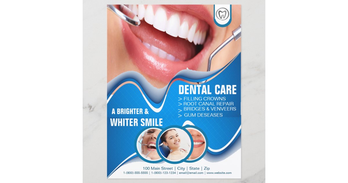 Dental Care Business Office Flyer | Zazzle
