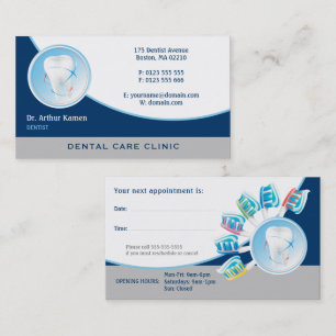 Dental Care Clinic   Dentist Appointment Card