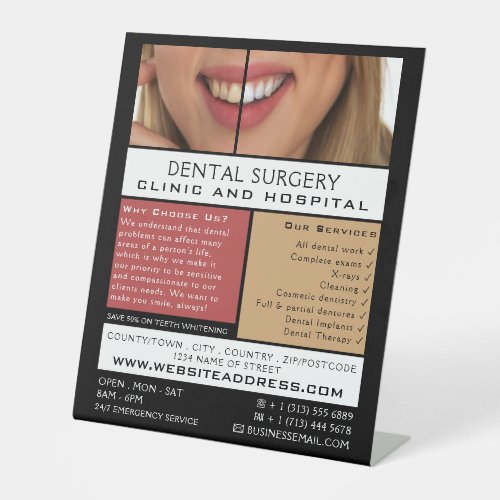 Dental Care Dentistry Dentist Advertising Pedestal Sign