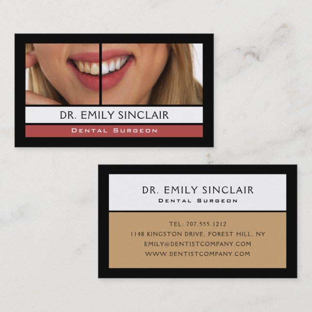 Dental Care, Dentistry, Dentist Business Card (Front/Back)