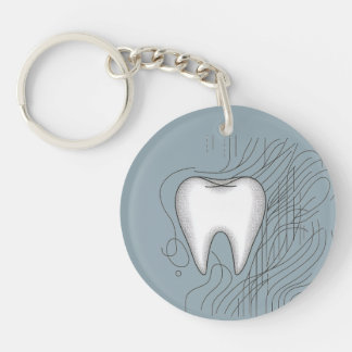 Dental Care Design Modern Molar Keychain