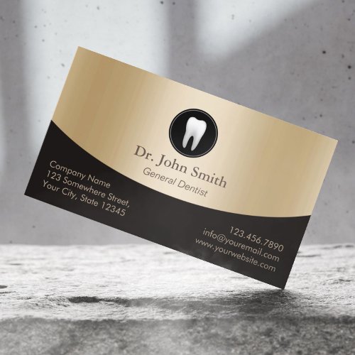 Dental Care Elegant Black  Gold Appointment