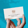 Dental Care Elegant Gold Tooth Logo Dentist Appointment Card