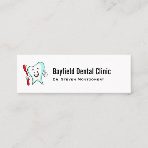 Dental Care Happy Tooth Appointment Mini Business Card