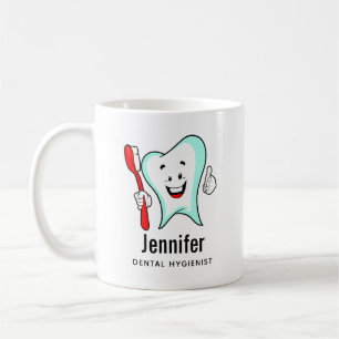 Dental Care Happy Tooth with Toothbrush Coffee Mug