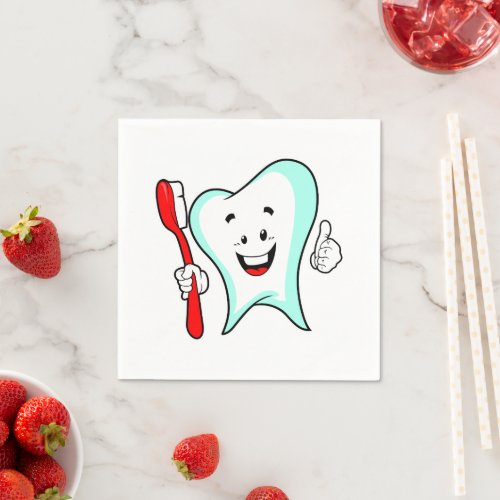 Dental Care Happy Tooth with Toothbrush Napkins