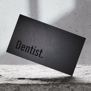 Dental Care Minimalist Black Bold Dentist Business Card