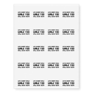 Dental Care Motivational Quote Dentist Temporary Tattoos