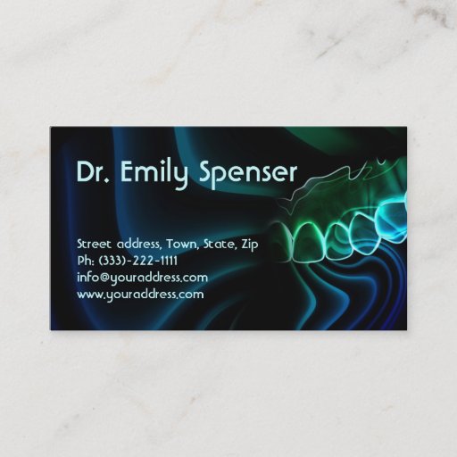 Customizable Dental Care - Orthodontist Business Card