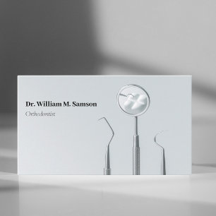 Dental Care Orthodontist modern Dentist tools Business Card