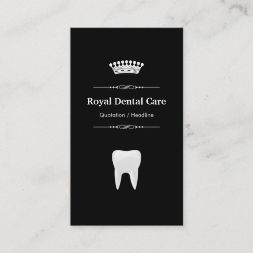 Dental Care _ Professional Modern Black White Business Card