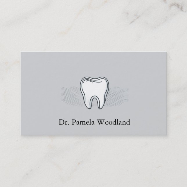 Dental Care Tooth Motif Appointment Card (Front)