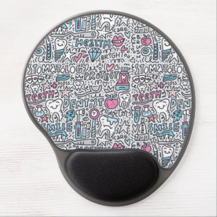 Dental Cartoon Pattern Gel Mouse Pad