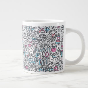 Dental Cartoon Pattern Giant Coffee Mug