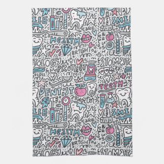 Dental Cartoon Pattern Kitchen Towel