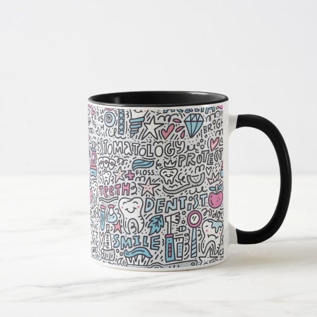 Dental Cartoon Pattern Mug (Right)