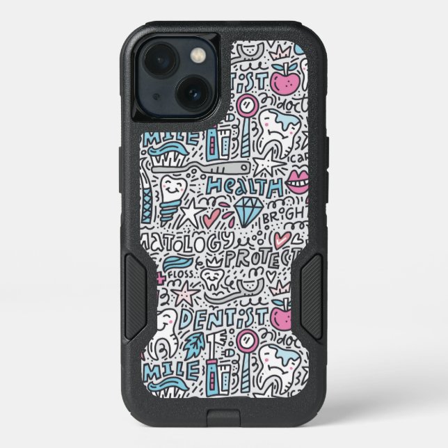 Dental Cartoon Pattern Otterbox iPhone Case (Back)