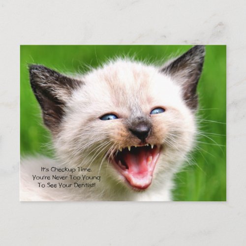 Dental Checkup Appointment Reminder Baby Teeth Postcard