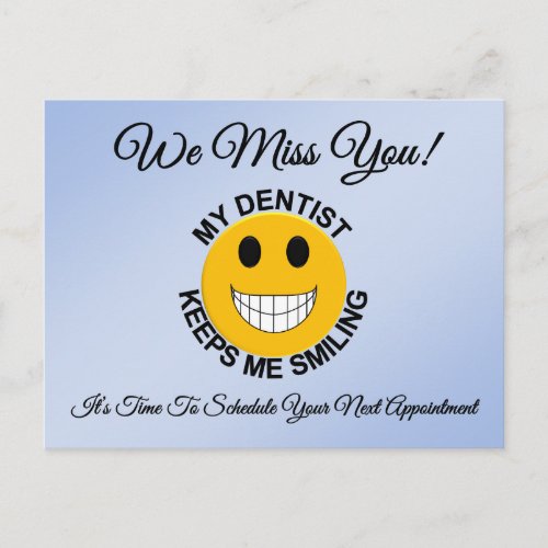 Dental Checkup Appointment Reminder Postcard