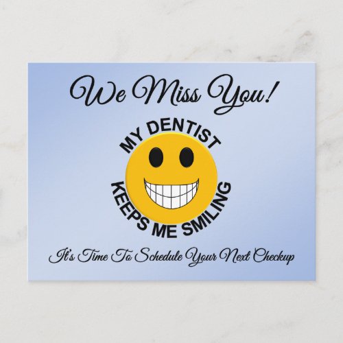 Dental Checkup Appointment Reminder Postcard